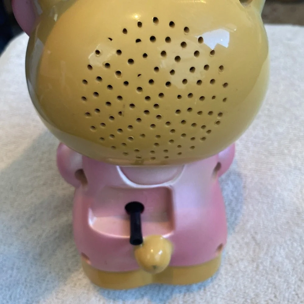 Hello Kitty Kids Vintage Pink Talking Musical Alarm Clock Quartz Battery Flowers - Picture 4 of 4